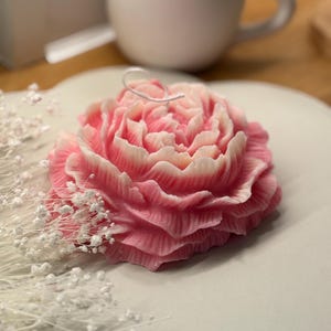 XXL Peony Candle | Large Peony candle | Giant soy wax decor | Handmade | Blossom candle | Mother&#39;s day gift | Wedding gift