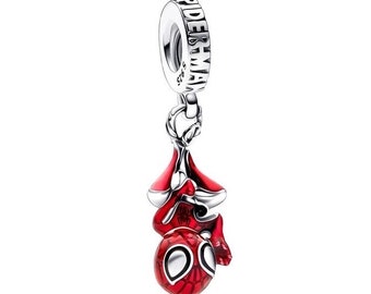 Spiderman 925er Sterling Silber Charm in Standard/Premium Qualität