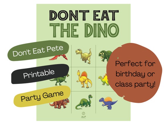 Dinosaur Birthday Party Game Don't Eat the Dino Game 