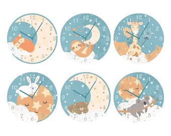 Reloj de pared Montessori para habitación infantil