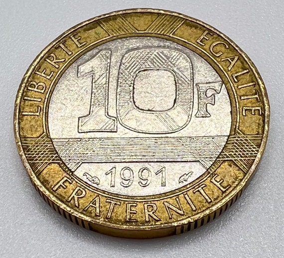 1991 フランス Liberte Egalite Fraternite 10F RF コイン