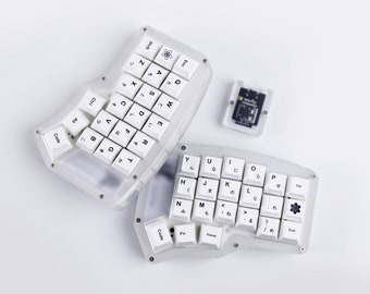 KeyClicks W-Corne / 40% 2.4G Teclado mecánico ergonómico dividido inalámbrico