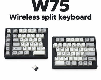 W75 Wireless Split Keyboard: 2.4 GHz, Hot-Swappable, Remappable Keys
