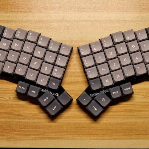 KeyClicks W-Ergolite | 2.4G Wireless Split Ergonomic Mechanical Keyboard