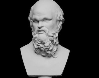 Socrates Bust, Greek Philosophers, Ancient Greek Bust, Greek Bust, Socrates Sculpture, Socrates Statue, 3D Printed, DifferentColor & Size