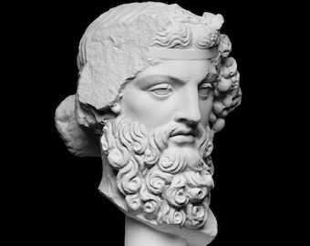 Head of Dionysus I 38 cm I Dionysus Bust Dionysus Bust, 38 cm, Ancient Bust, Greek God of Wine, Dionysus, Roman Bust, Greek Bust, God Bust