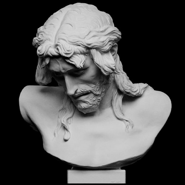 Christ on the Crucifix, Donatello, Jesus Bust, Icon Statue, Desk Decor, Bookcase, Shelf Decoration | 3D Printed Sculpture | Size Option