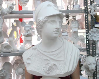 55 cm, Large Athena Sculpture Statue, Polyester, Athena bust Statue, Bust, Roman Statues, Greek Bust Statue, Garden Statues, Ancient Statue