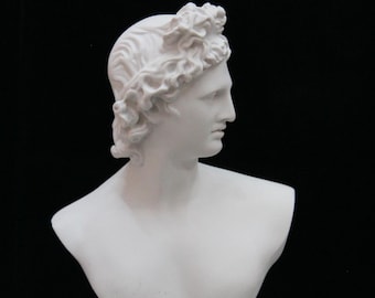 APOLLO Bust, 32 cm Polyester, Greek Roman God Bust Head Statue, Greek Mythology Decor, Greek Roman Goddess, Apollo sculpture, Bust Sculpture