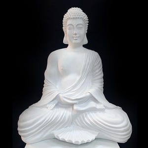 Gautama Buddha Statue, Polyester, 38 cm, Shakyamuni Buddha, Buddha Statue for Home Decor, Zen Decor, Composite Statue, Buddha Dhyana Mudra