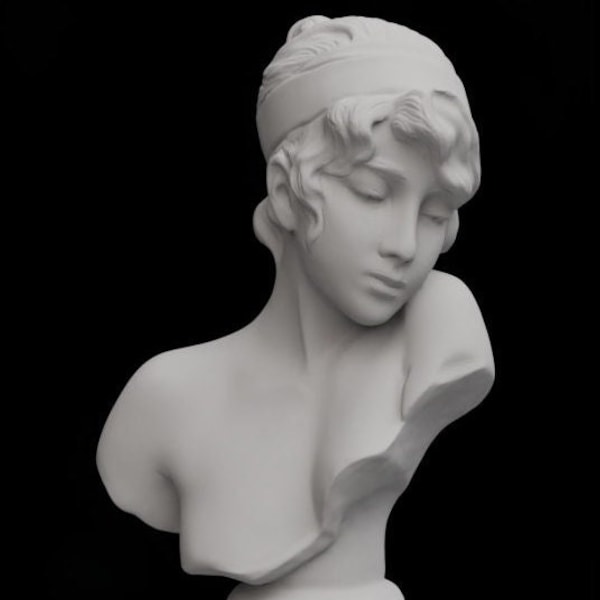 Tête de Sappho l Buste de Sappho l Buste de tête de Sappho l Statue de Sappho l Déesse femme l Sculpture imprimée en 3D | Différentes couleurs et tailles