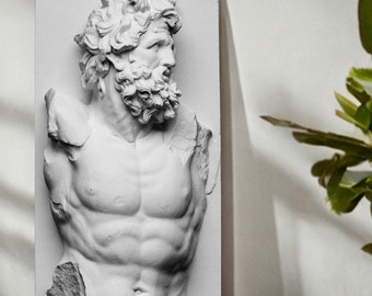 Klytios Wall Statue, 38 cm, Clytius Statue, Greek Mythology Figurine - Roman Greek Klytios Pergamon - 3D Printed Sculpture Color & Size