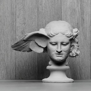 Hypnos, 38 cm, Hypnos Bust, Ancient Figurine, Small Shelf Decor, Greek Statue Art, Modern Art, 3D Printed Sculpture | Different Color & Size