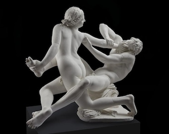 Satyr and Hermaphrodite Statue - Unique Greek Sculpture, 3D Printed Mythological Art, Ancient Sculpture  Home Decor, Ancient Statue,