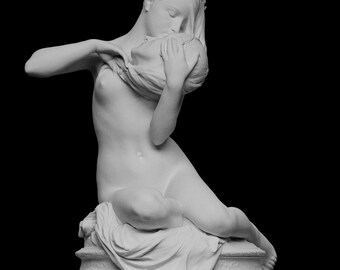 Andre Chenier's Muse Statue, French Neoclassical Sculpture for Office Decor, Poet & Muse Art, Historical Drama Statue, Multiple Sizes Avail