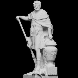 HANNIBAL BARCA STATUE, 38 cm, Carthaginian General, Hannibal Sculpture, Historic Warrior Statue, Ancient Rome Enemy, Handmade Military Decor