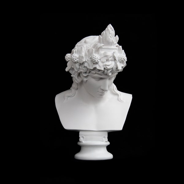 Dionysus Bust, Greek, Wine God, Shelf Decor, Home Decor, Desk Decoration | 3D Printed Sculpture | Different Color & Size Option Active