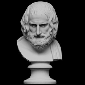 Portrait of Euripedes, 38 cm, Farnese type I Euripedes Bust I Euripedes Statue I Greek Bust I 3D Printed Sculpture | Different Color & Size