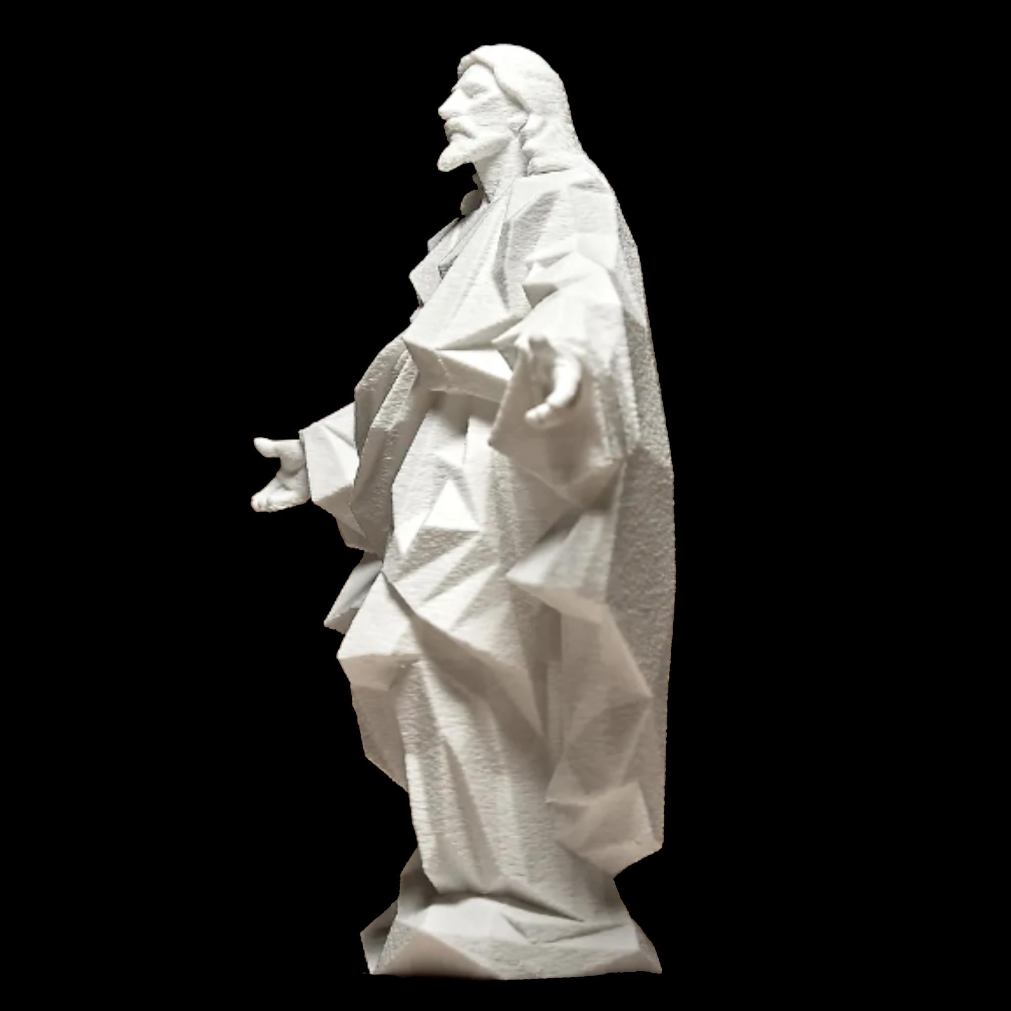 Geometric Jesus Statue, Low Poly Christ Sculpture, Modern Religious Art ...