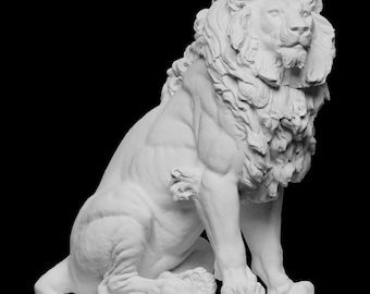 Posąg lwa, 38 cm, Mityczny posąg lwa, Pałac Sprawiedliwości w Wiedniu, Safari, Wystrój domu, Dekoracja półki na książki, Prezent pamiątkowy, Rzeźba zwierzęcia