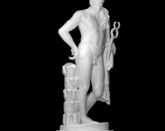Hermes (Antínoo del Belvedere), 38 cm, estatua de Antínoo, estatua antigua de Hermes, escultura grecorromana, Hermes decorativo, estatua de dioses antiguos