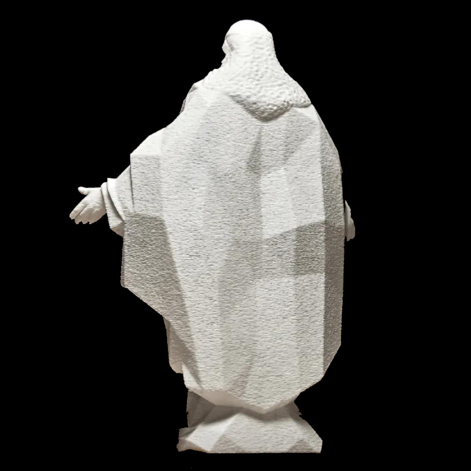 Jesus Geometric Geometric Jesus Statue, Low Poly Christ Sculpture, Modern Religious Art ...