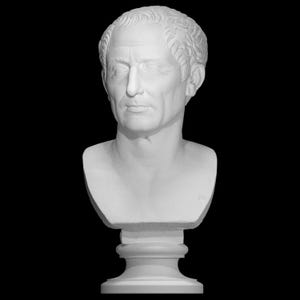 Gaius Julius Caesar Bust, 38 cm, Farnese Caesar,  Caesar Augustus Bust, Antique Bust, Roman History, Ancient Bust, Emperor Statue, 3D print