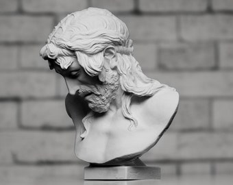 Jesus Bust, 38 cm, Donatello, Christ Bust, Icon Statue, Desk Decor, Bookcase, Shelf Decoration | 3DPrint I Religious Decor | Size Option