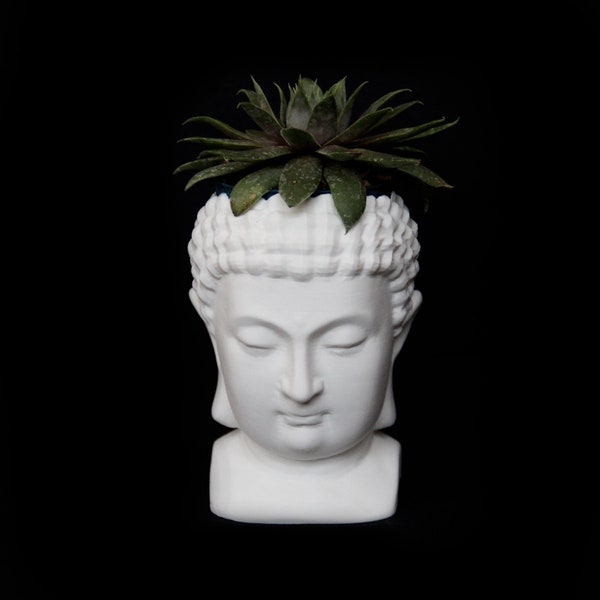 Buddha Kopf Übertopf, Buddha Vase, Zen Mindfulness Dekor, Buddhismus Dekor, Buddha Casing, Buddha Statue, Zen Pot | 3D Gedruckter Übersitzer |