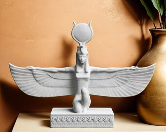 Isis Statue, Egyptian Goddess Statue, Egyptian Sculpture, 3D Printed Sculpture for Office Decoration, Various Size Options