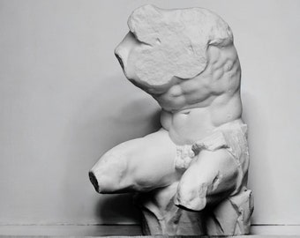 Belvedere Torso, 38 cm, Posąg nagiego mężczyzny, Belvedere Torso, Posąg nagiego mężczyzny, Druk 3D w różnych kolorach i rozmiarach