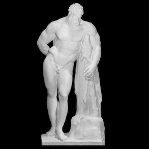 Farnese Hercules Statue, 38 cm,  Hercules Sculpture, Ancient Statue, 3D Printed Sculpture, Office, Shelf Decor, Different Color Size Option