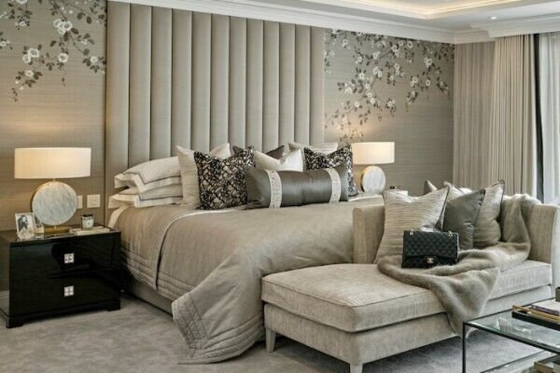 Velvet Wall Panel Headboard Wall Art Decor Wall Mounted 1 Panel Only