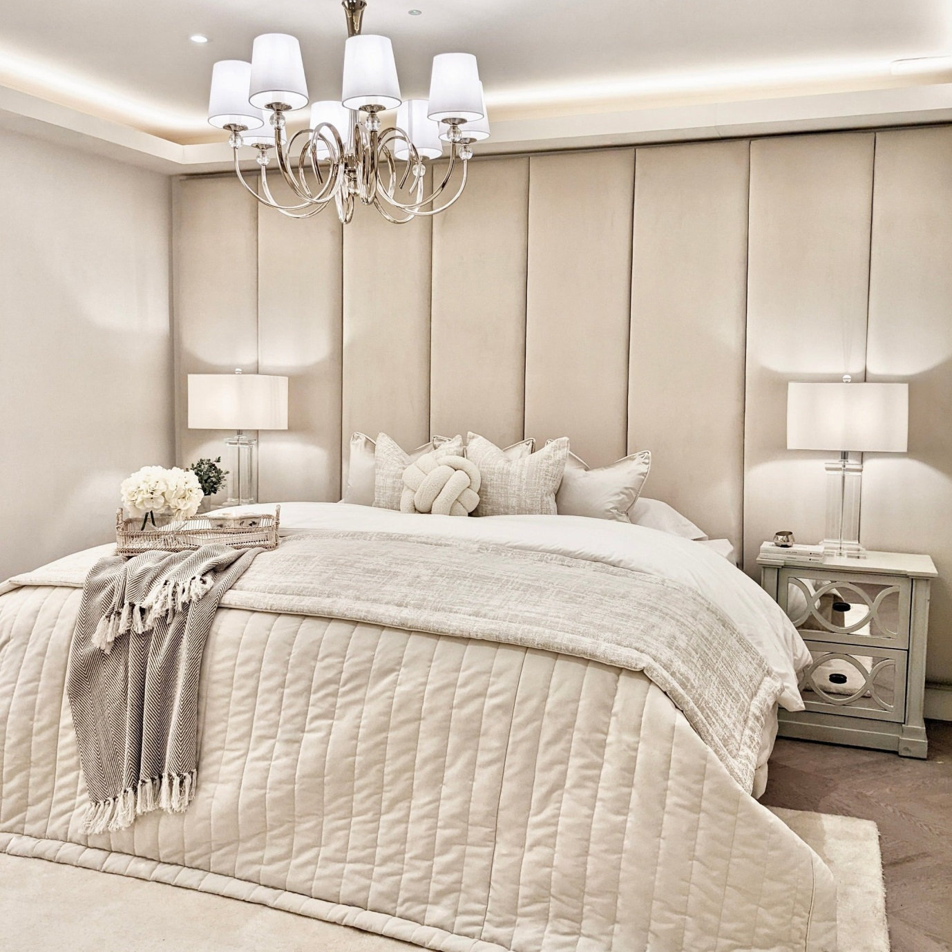 Velvet Wall Panels Headboard/bed/storage/stool Modern Luxury Bedroom ...