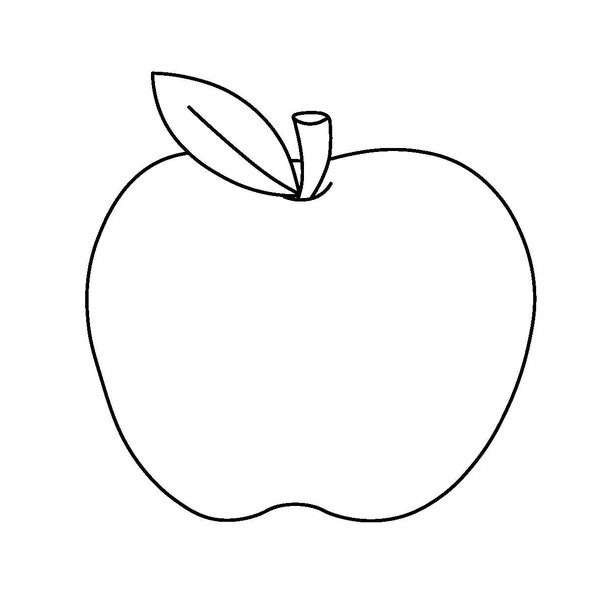 Apple Drawing - SVG - PNG - PDF - Graphic Design - Vector - diy - kids - Do It Yourself - Clipart - Crafts - Craft - Paper - Card Making