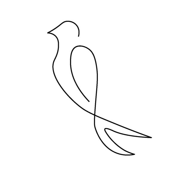 Single Line Bird Drawing - Tattoo Idea - SVG - PNG - PDF - Graphic Design - Vector - diy - Clipart - Crafts - Craft - Paper - Card Making
