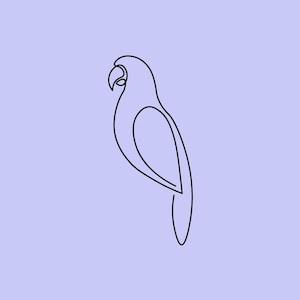 Parrot Drawing - Tattoo - SVG - PNG - PDF - Graphic Design - Vector - diy - Clipart - Crafts - Craft - Paper - Card Making - Single Line