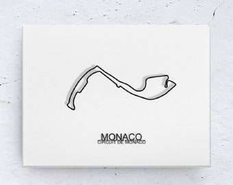 Arte em tela 3D da pista de Fórmula 1 – Presente minimalista feito à mão para F1