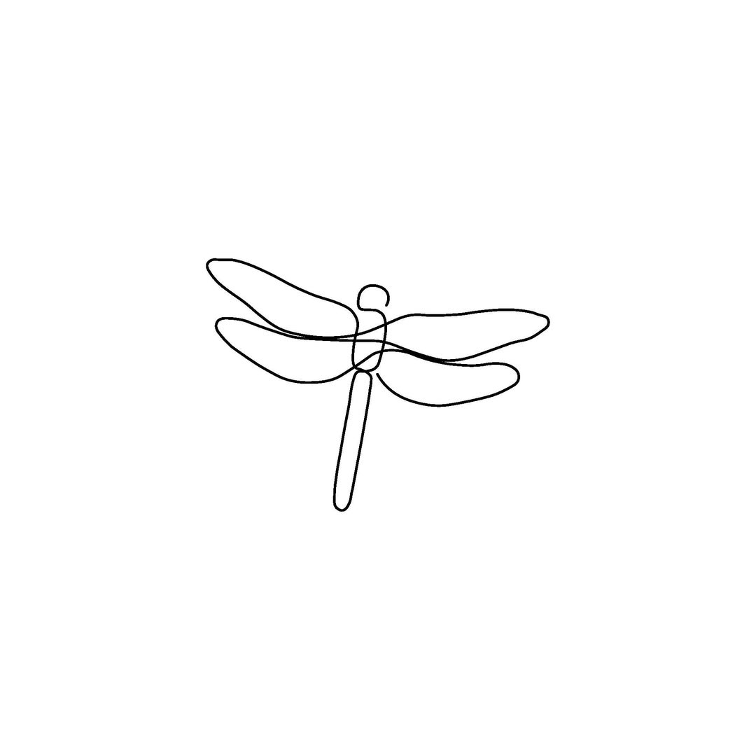 Digital File - Dragonfly Portrait Line Drawing to Trace Ink Art Tracea