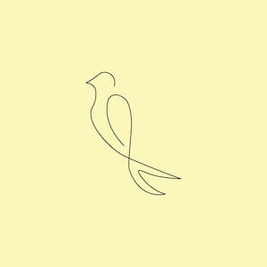 Dibujo de pájaro - Idea de tatuaje - SVG - PNG - PDF - Diseño gráfico - Vector - bricolaje - Clipart - Manualidades - Manualidades - Papel - Fabricación de tarjetas - Línea única
