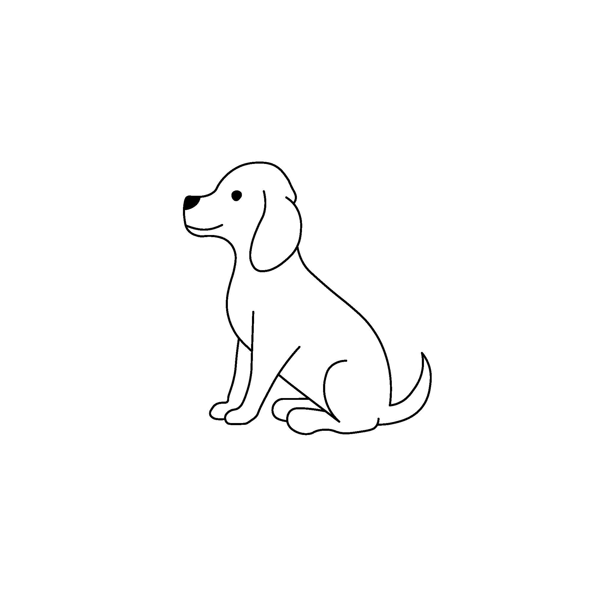 Dog Drawing Print Tattoo Idea SVG PNG PDF Graphic Design Vector Diy ...