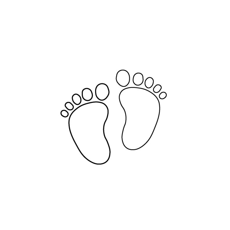 Baby Feet Outline Tattoo Idea SVG PNG PDF Graphic Design Vector Diy ...