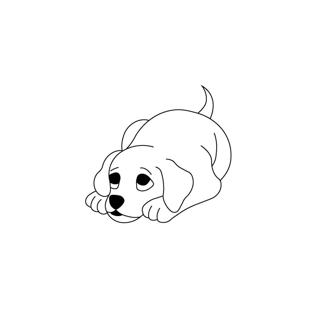 Dog Drawing Print Tattoo Idea SVG PNG PDF Graphic Design Vector Diy