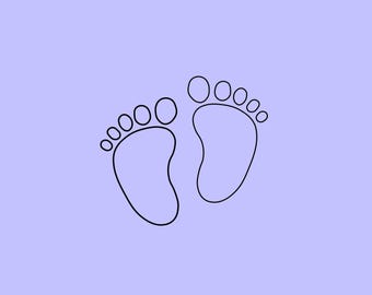 Baby Feet Outline - Tattoo Idea - SVG - PNG - PDF - Graphic Design - Vector - diy - Clipart - Crafts - Craft - Paper - Card Making