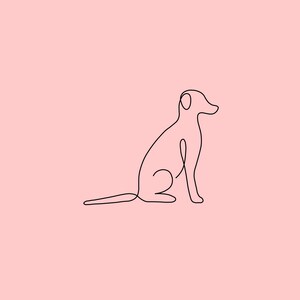Hund Zeichnung - Tattoo-Idee - SVG - PNG - PDF - Grafikdesign - Vektor - diy - Clipart - Basteln - Basteln - Papier - Kartenherstellung - Single Line
