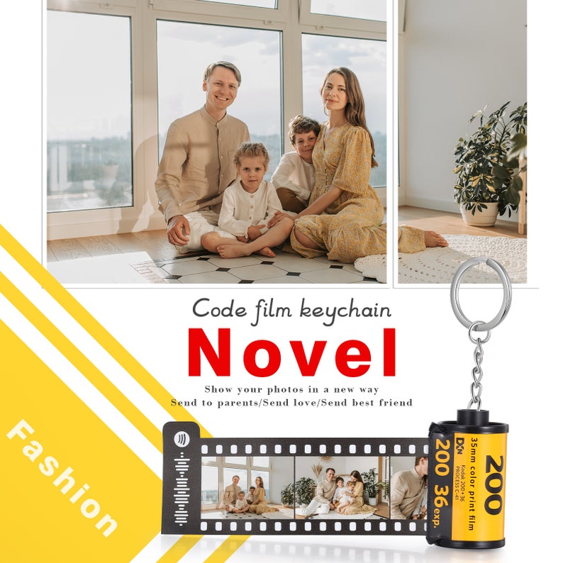 Custom Photos Film Camera Roll Keychain Film with Spotify code Graduation Gift Birthday giftChristmas Gifts image 6