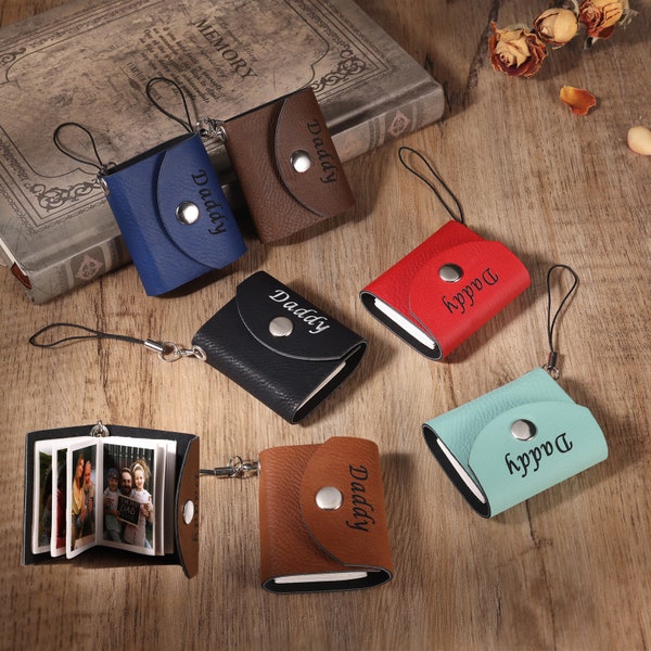 Personalisierte Mini-Fotoalbum Schlüsselanhänger-Foto Schlüsselanhänger-6 Farbe Wahl-Geschenk für Freund, Geschenk für Freundin, Geschenk für Paar