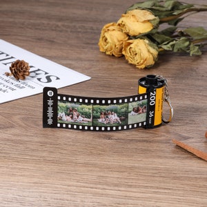 Custom Photos Film Camera Roll Keychain Film with Spotify code Graduation Gift Birthday giftChristmas Gifts image 3
