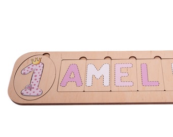 Personalized Gift Wooden Name Gift For 1 Year Old Baby, 2 Year Old Boy Gift, 3 Year Old Girl Name Wooden Sing