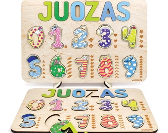 Customized Name Puzzle with Numbers The Perfect Gift for Kids and Babies. Make Your Baby Feel Extra Special with Personalized Gifts